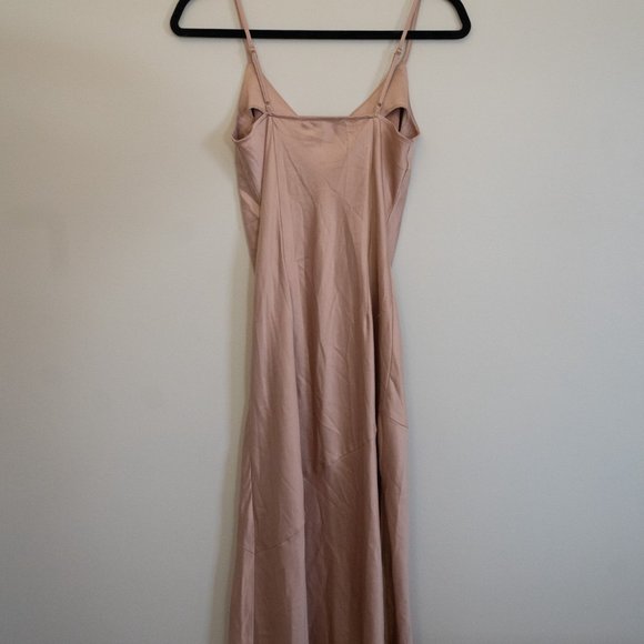 Dynamite V-Neck Satin Slip Dress - Picture 2 of 2